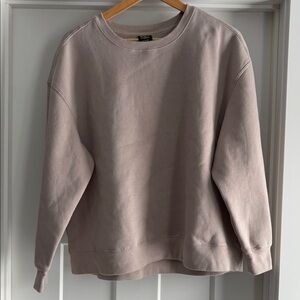 Athletic Works Women's Beige Crew Neck Sweater